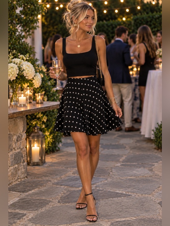 Madewell Dresses & Skirts - Madewell White Polka Dot A-Line Skirt- SZ 2